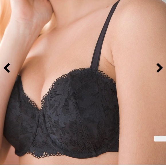 Soma Embraceable Signature AOL Balconette Black Lace Bra Size 36DD NWT - Picture 2 of 7